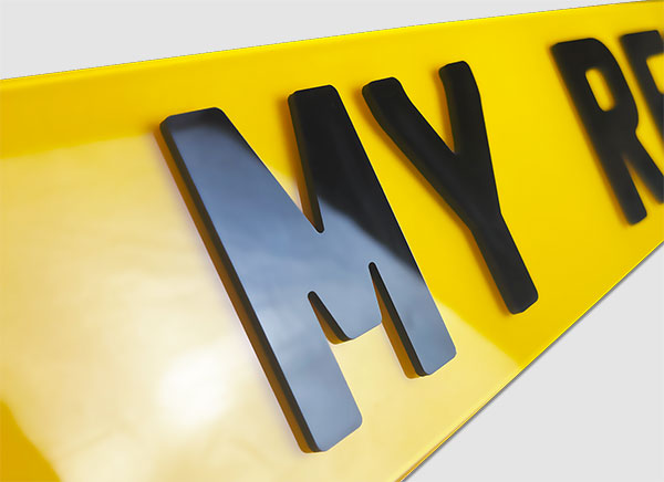 4D font number plate example